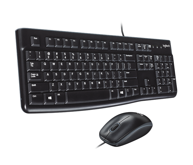 KIT TECLADO Y MOUSE LOGITECH MK120 920-002565 BLACK USB INGLES